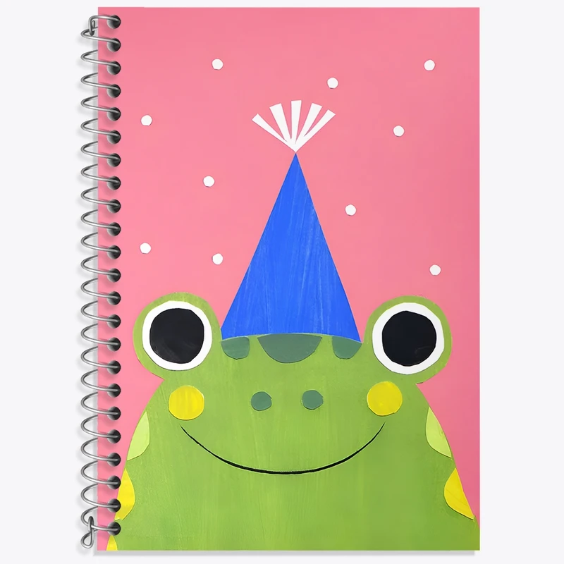 دفتر زبان 50 برگ خندالو مدل سه خط طرح قورباغه کد N7093