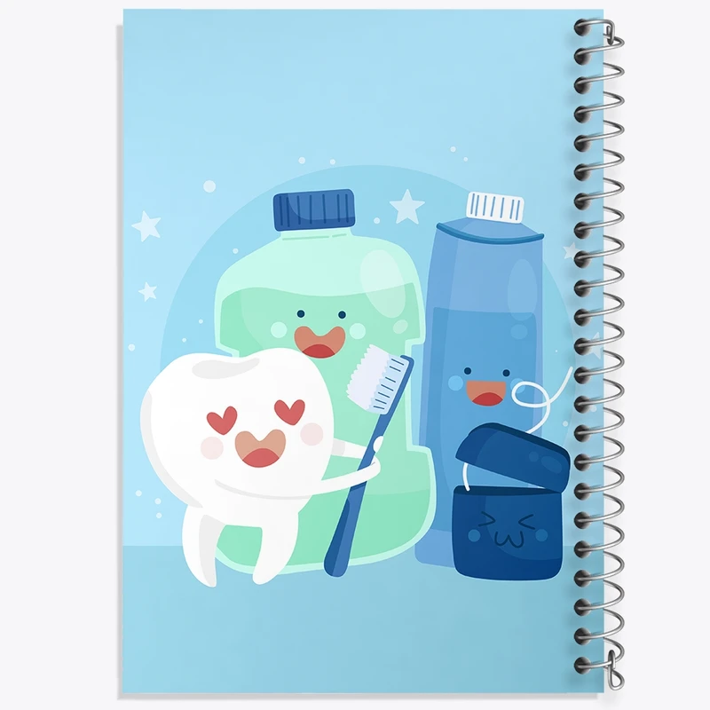 دفتر طراحی 50 برگ خندالو طرح دندان و دندان پزشکی کودکانه کد 36722