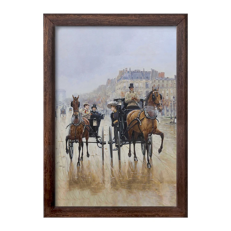 تابلو خندالو طرح نقاشی دورگرد شانزلیزه اثر ژان برو کد F12345