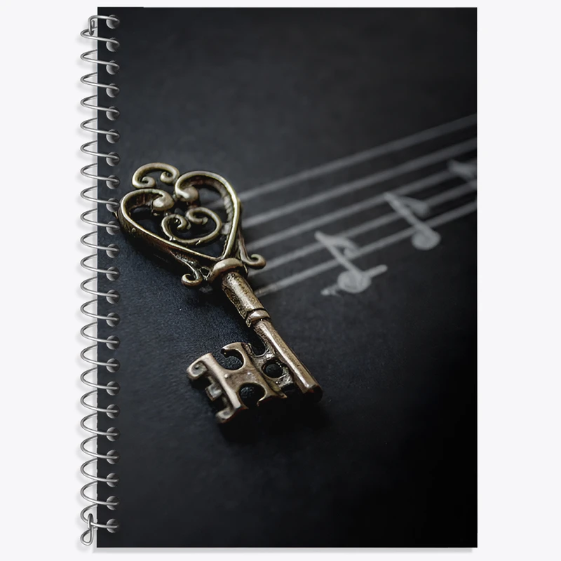 دفتر زبان 50 برگ خندالو مدل دو خط طرح نت موسیقی کد N8074