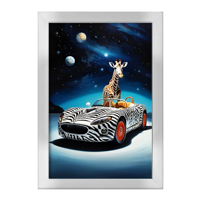 تابلو خندالو طرح زرافه انتزاعی کد F10058