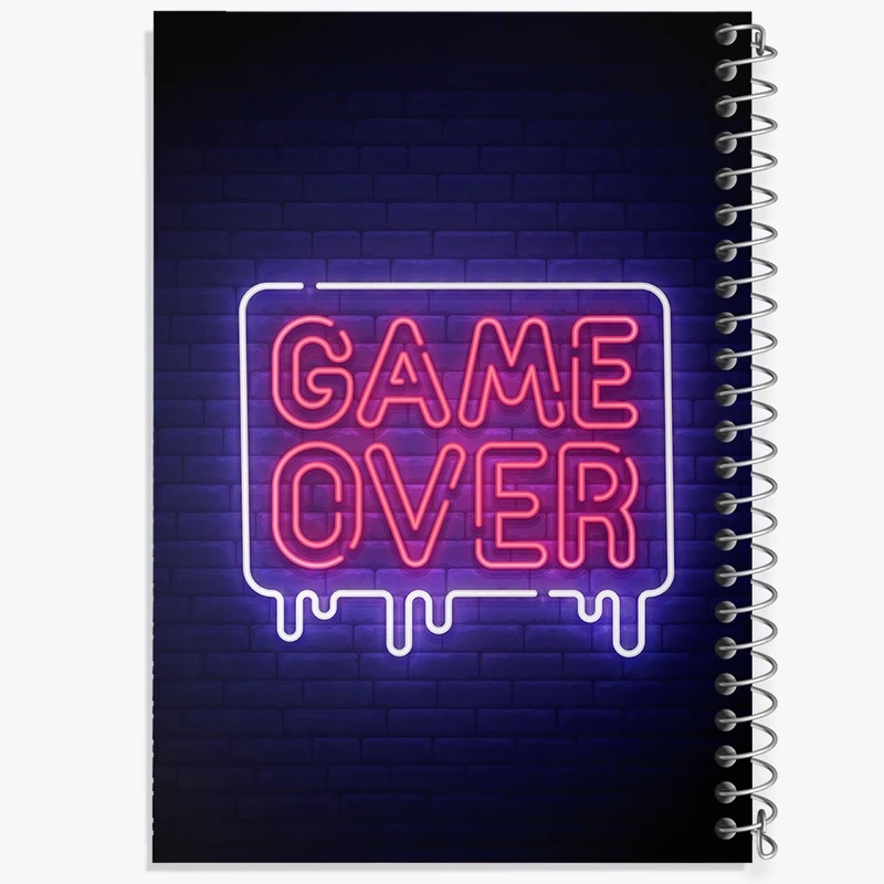 دفتر طراحی 50 برگ خندالو طرح Game Over کد F2348