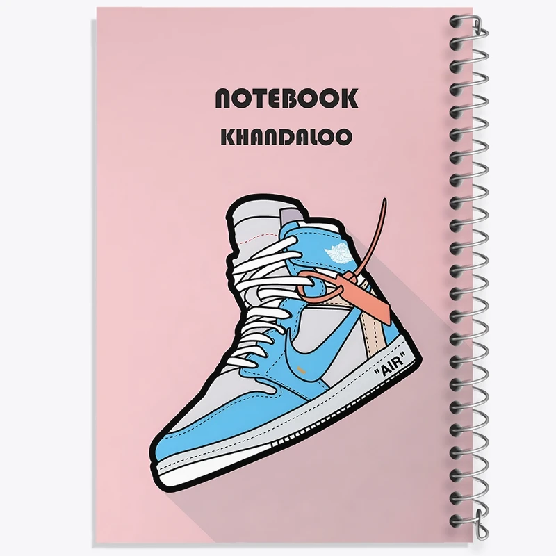 دفتر شطرنجی 50 برگ خندالو طرح کفش‌کتانی ایر جردن کد N7772