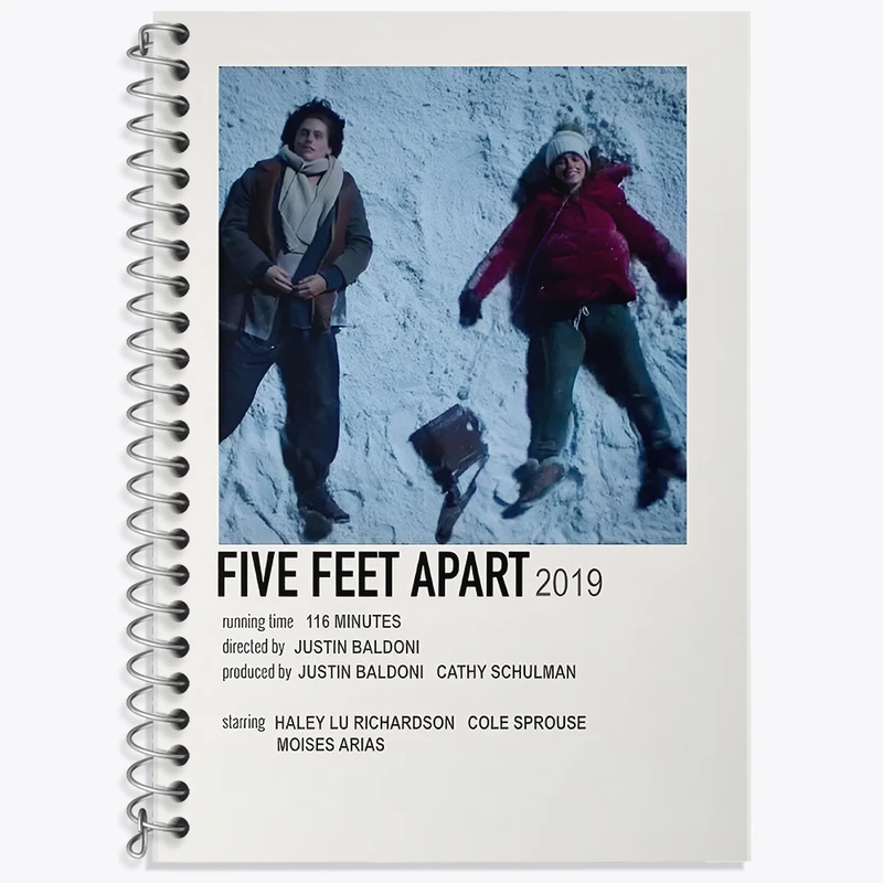 دفتر لغت 50 برگ خندالو طرح پنج قدم فاصله (Five Feet Apart) کد F13196
