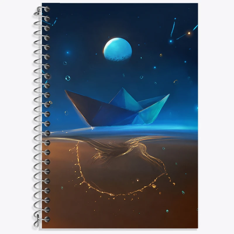 دفتر زبان 50 برگ خندالو مدل سه خط طرح انتزاعی کد F12526