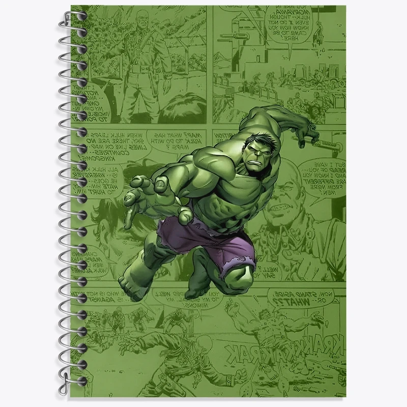 دفتر زبان 50 برگ خندالو مدل سه خط طرح هالک کد F3955