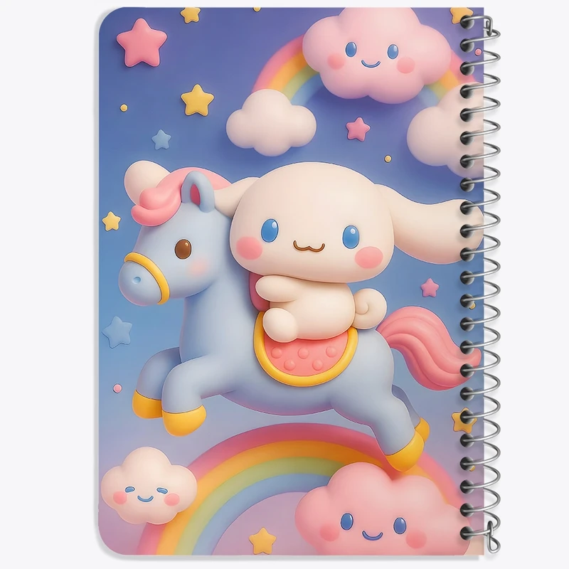 دفتر یادداشت 50 برگ خندالو طرح سینامورول (Cinnamoroll) کد 37989