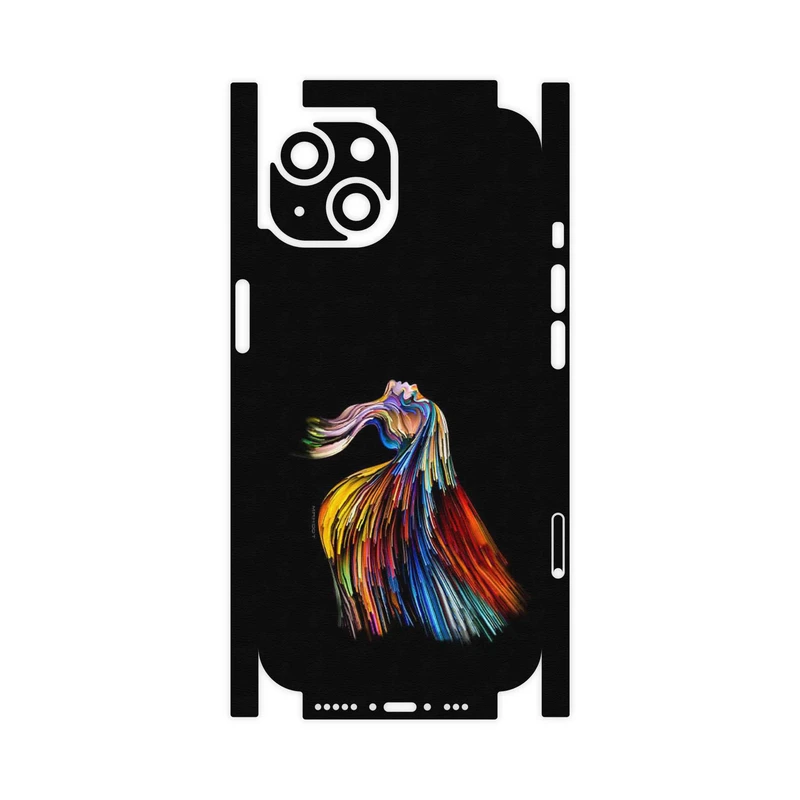 برچسب پوششی ماهوت مدل Rainbow Hair Digital Art-FullSkin مناسب برای گوشی موبایل اپل iPhone 14