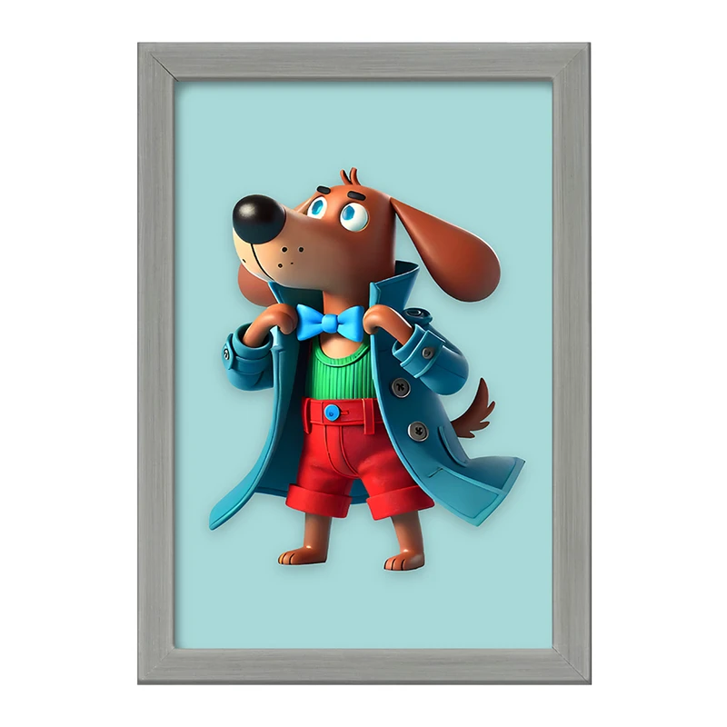 تابلو خندالو طرح سگ کارآگاه کد F9308