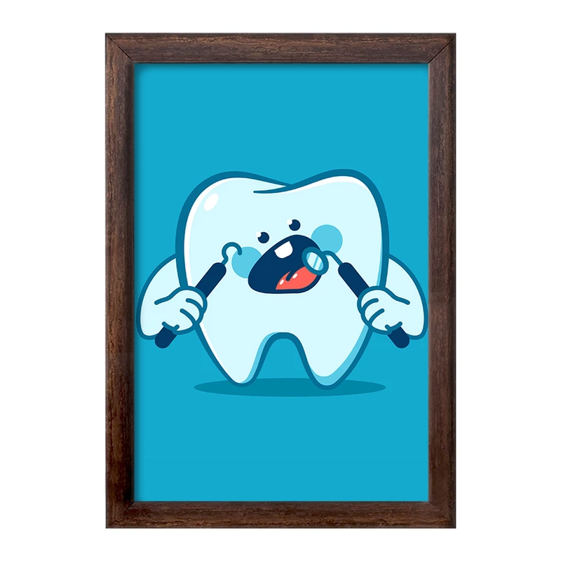 تابلو خندالو طرح دندان و دندان پزشکی کودکانه کد 36764