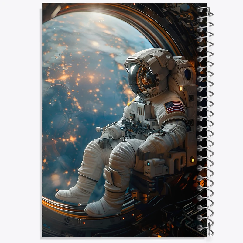 دفتر مشق 100 برگ خندالو طرح فضانورد کد F8513