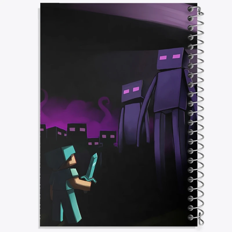 دفتر ژورنال نویسی 50 برگ خندالو مدل نقطه ای طرح بازی ماینکرافت (Minecraft) کد N8775