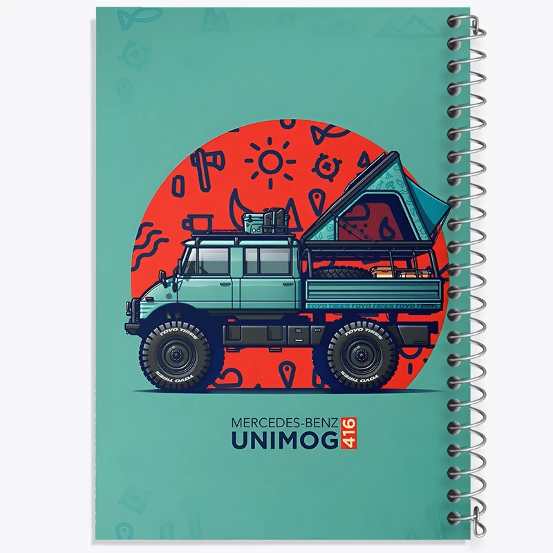 دفتر لیست خرید 50 برگ خندالو طرح مرسدس بنز (Mercedes Benz Unimog 416) کد F14172