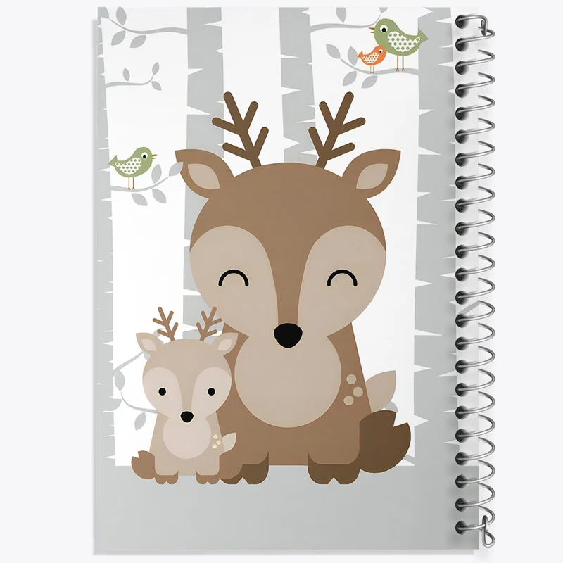 دفتر مشق 100 برگ خندالو طرح گوزن بامزه کد F3177