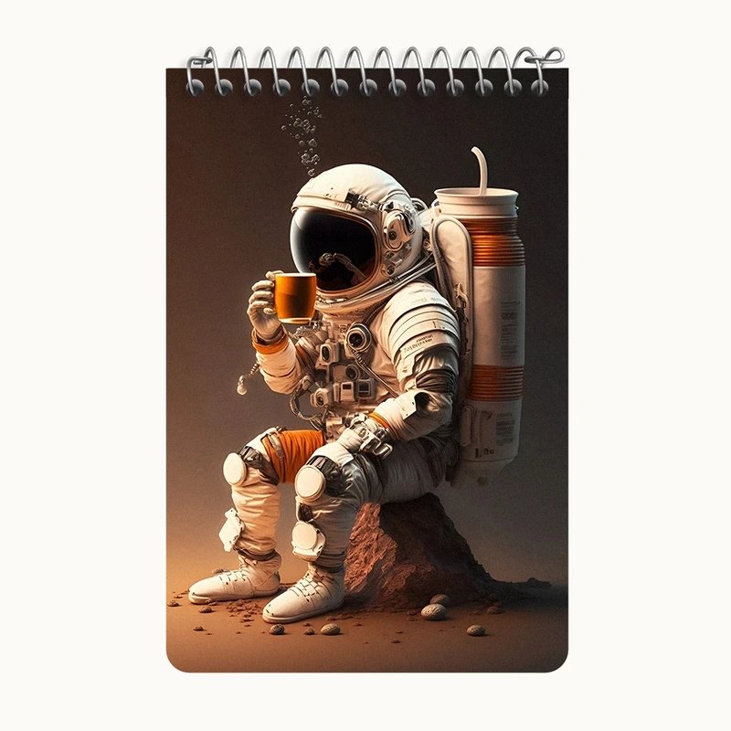 دفتر یادداشت 50 برگ خندالو طرح فضانورد کد F10080