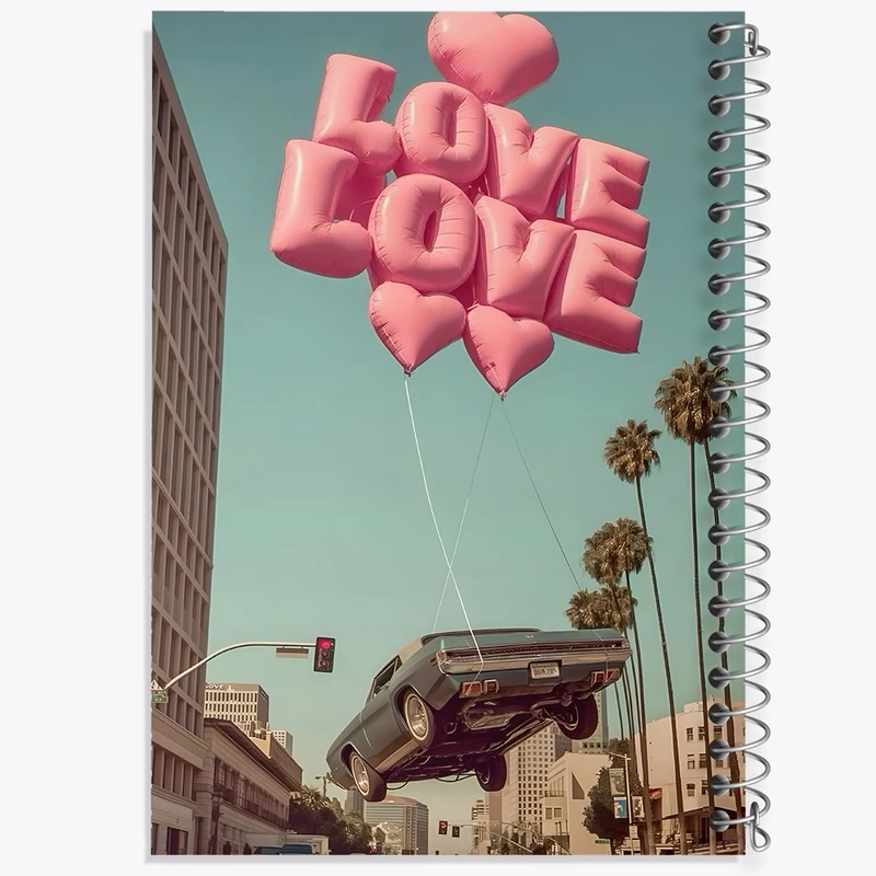 دفتر شطرنجی 50 برگ خندالو طرح Love کد F8767