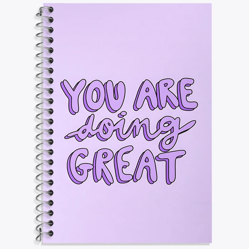 دفتر زبان 50 برگ خندالو مدل سه خط طرح You Are Doing Great کد F3730