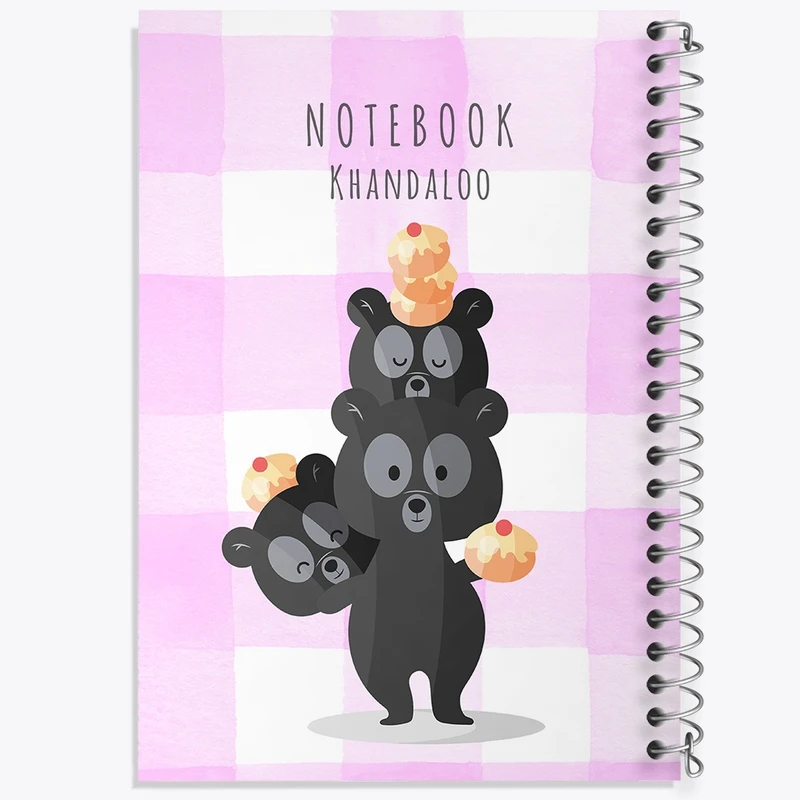 دفتر طراحی 50 برگ خندالو طرح خرس های بامزه کد N4712