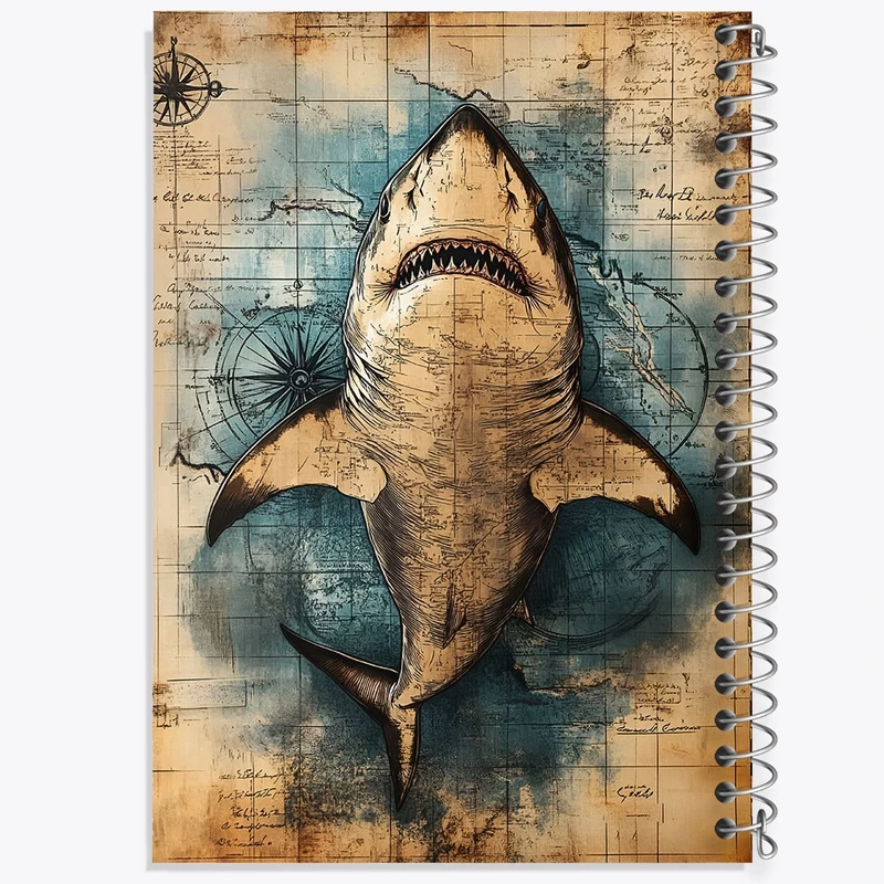 دفتر شطرنجی 50 برگ خندالو طرح کوسه کد F13795