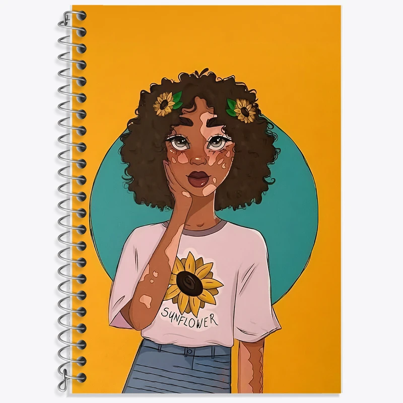 دفتر زبان 50 برگ خندالو مدل دو خط طرح دخترانه کد F10821