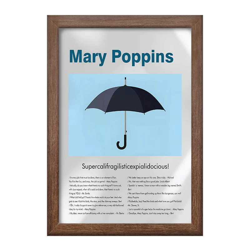 تابلو خندالو طرح مری پاپینز (Mary Poppins) کد F13841