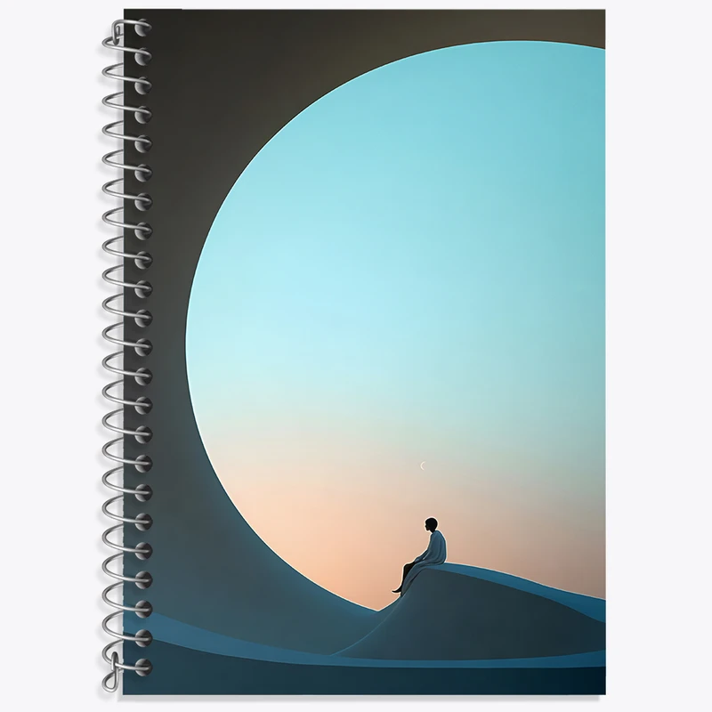 دفتر زبان دوخط 50 برگ خندالو طرح مفهومی کد F4063