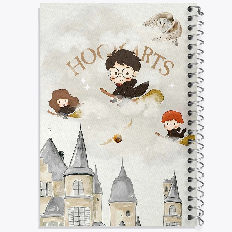 دفتر ژورنال نویسی 50 برگ خندالو مدل نقطه ای طرح هری پاتر (Harry Potter) کد N6842