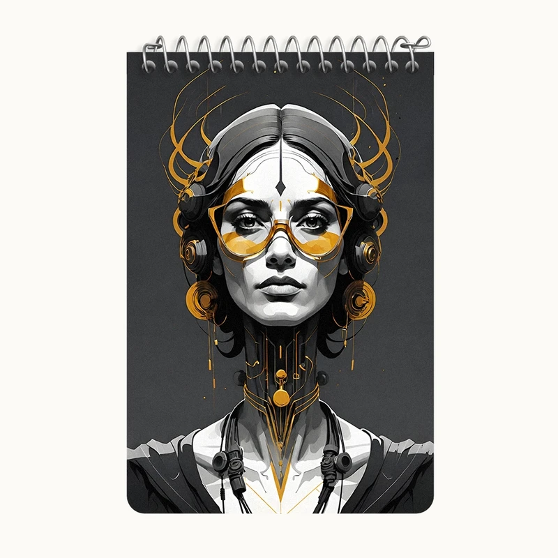 دفتر یادداشت 50 برگ خندالو طرح ربات کد F4664