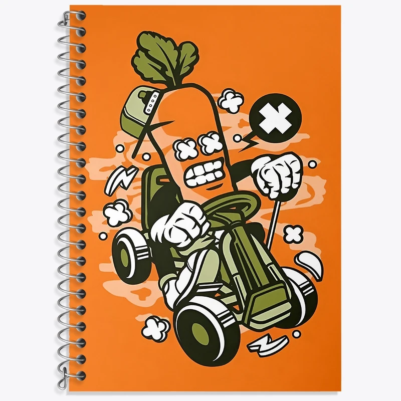 دفتر لغت 50 برگ خندالو طرح هویج بامزه کد F4367