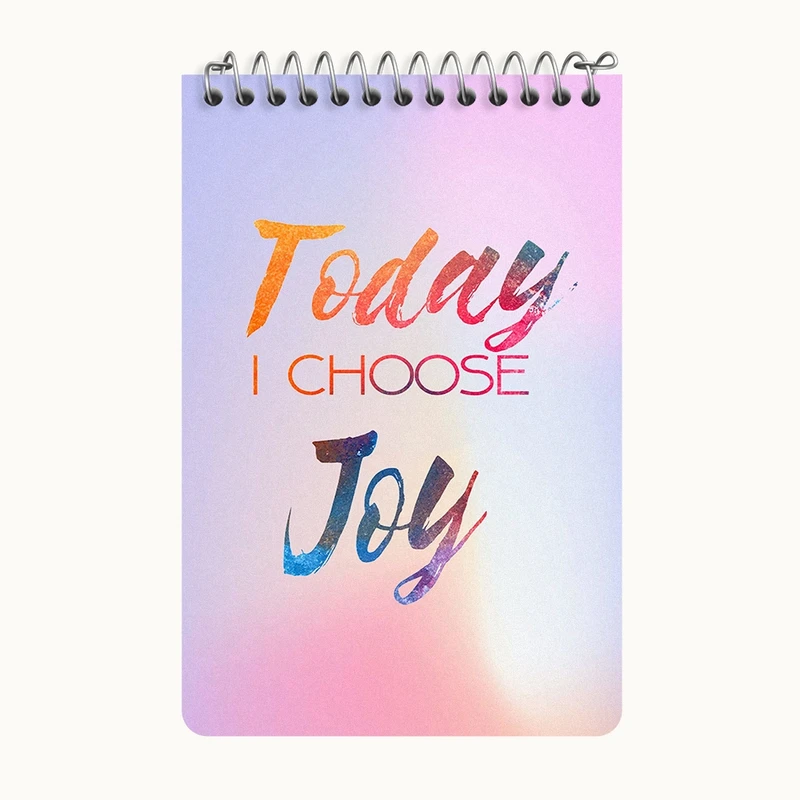 دفتر یادداشت 50 برگ خندالو طرح Today I Choose Joy کد F11435