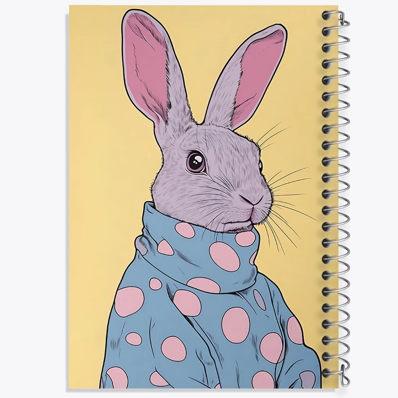 دفتر طراحی 50 برگ خندالو طرح خرگوش کد F10317