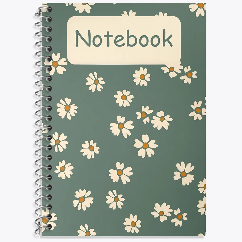 دفتر زبان 50 برگ خندالو مدل سه خط طرح گل گلی کد N6662