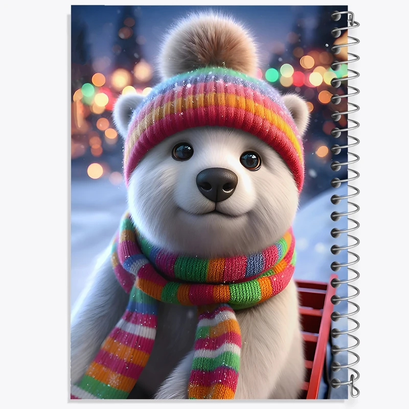 دفتر شطرنجی 50 برگ خندالو طرح خرس کیوت کد F9168