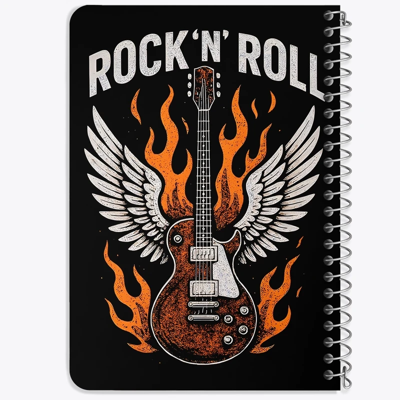 دفتر یادداشت 50 برگ خندالو طرح راک اَند رول (Rock And Roll) کد F14182