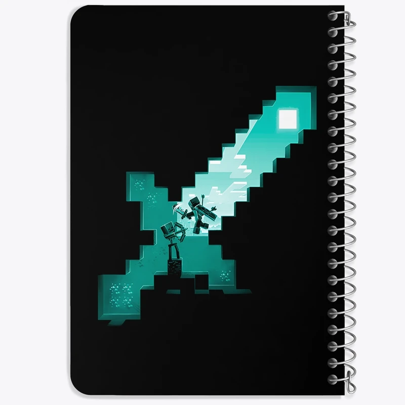 دفتر یادداشت 50 برگ خندالو طرح ماینکرافت (Minecraft) کد F3488