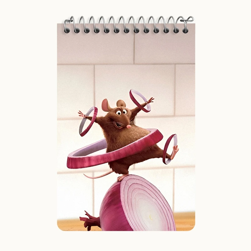 دفتر یادداشت 50 برگ خندالو طرح موش سرآشپز (Ratatouille) کد F8331