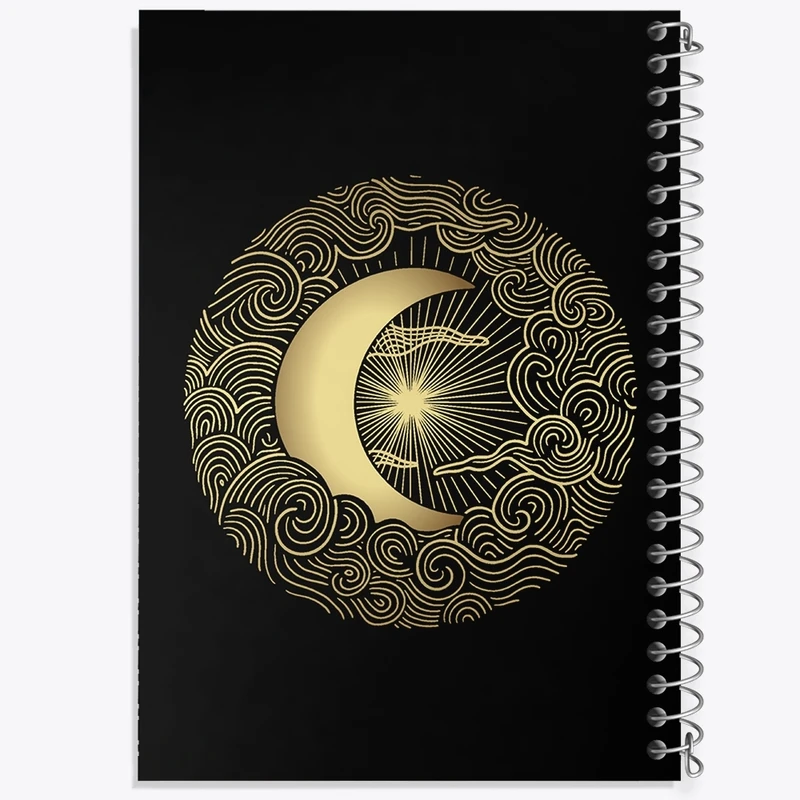 دفتر طراحی 50 برگ خندالو طرح ماه (Moon) کد F1688