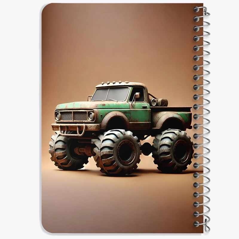 دفتر یادداشت 50 برگ خندالو طرح ماشین آفرود (Off Road) کد F7938