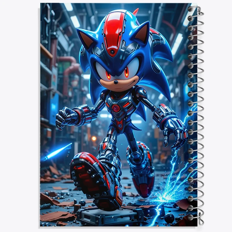 دفتر طراحی 50 برگ خندالو طرح سونیک (Sonic) کد F12641