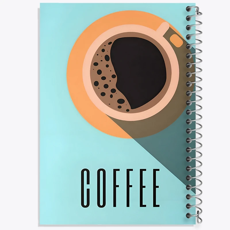 دفتر شطرنجی 50 برگ خندالو طرح قهوه (COFFEE) کد F10407