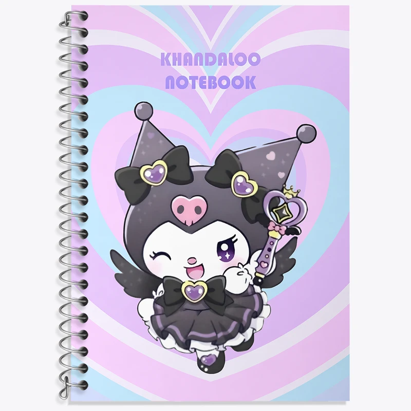 دفتر زبان دوخط 50 برگ خندالو طرح کرومی (Kuromi) کد N8984