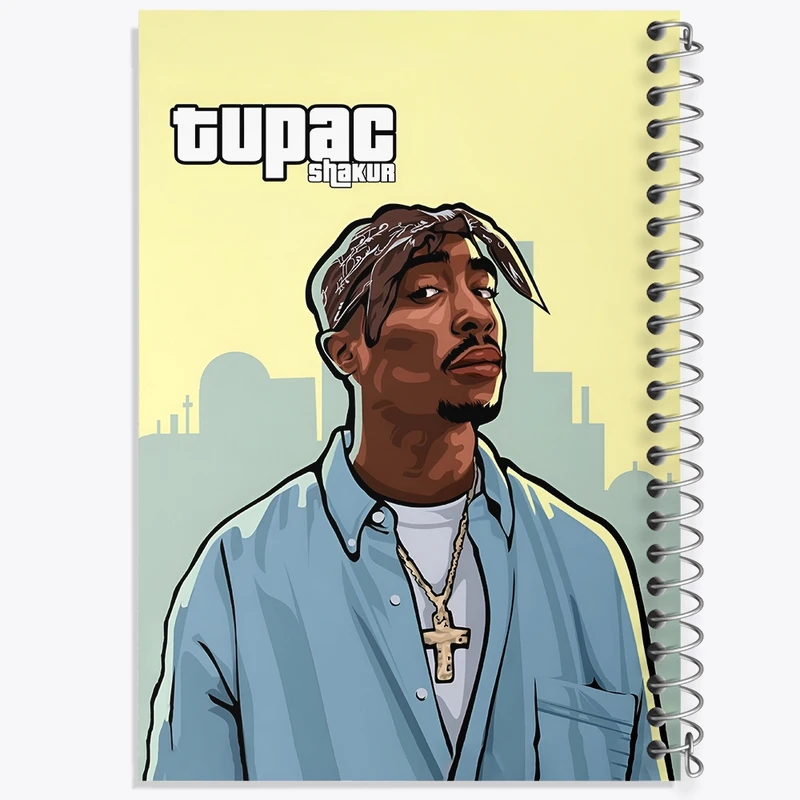 دفتر لیست خرید 50 برگ خندالو طرح توپاک (Tupac) کد F4639