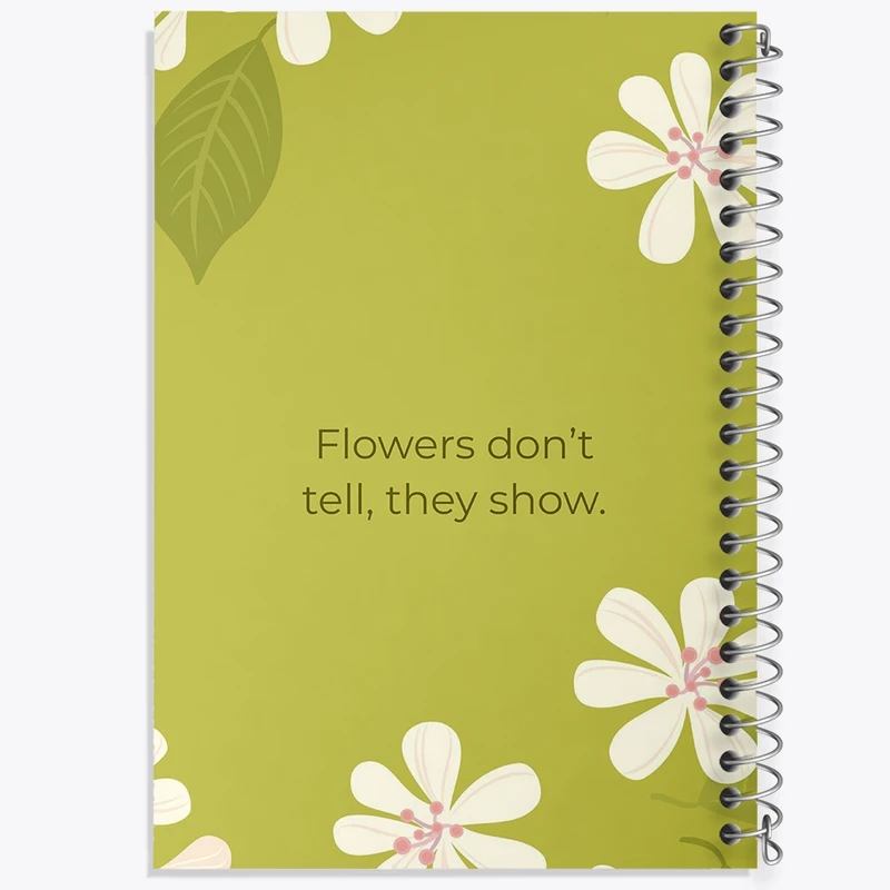دفتر ژورنال نویسی 50 برگ خندالو مدل نقطه ای طرح Flowers Don't Tell They Show کد N6906