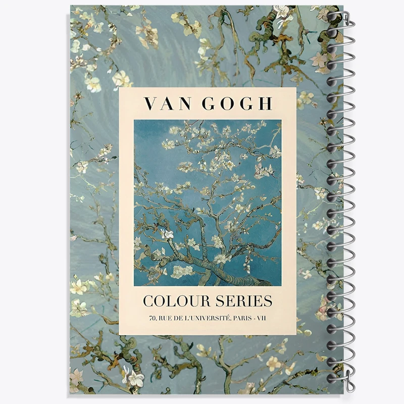 دفتر نقاشی 50 برگ خندالو طرح شکوفه بادام ونسان ونگوگ کد F10719