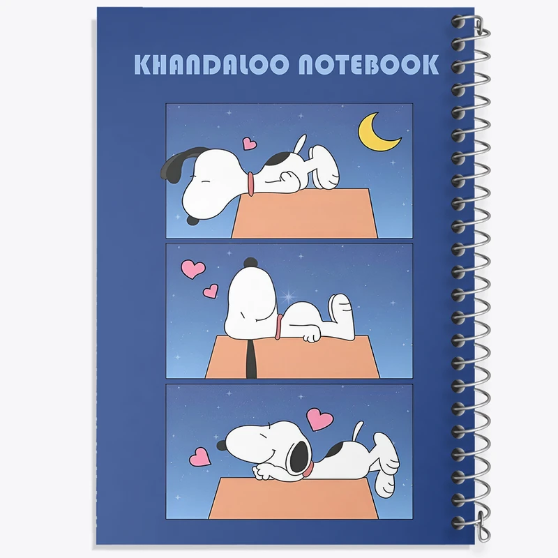 دفتر مشق 100 برگ خندالو طرح اسنوپی (snoopy) کد N6218