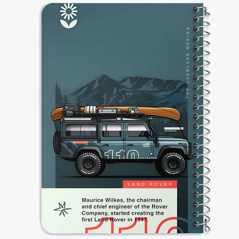 دفتر یادداشت 50 برگ خندالو طرح لندرور (Land Rover) کد F14165