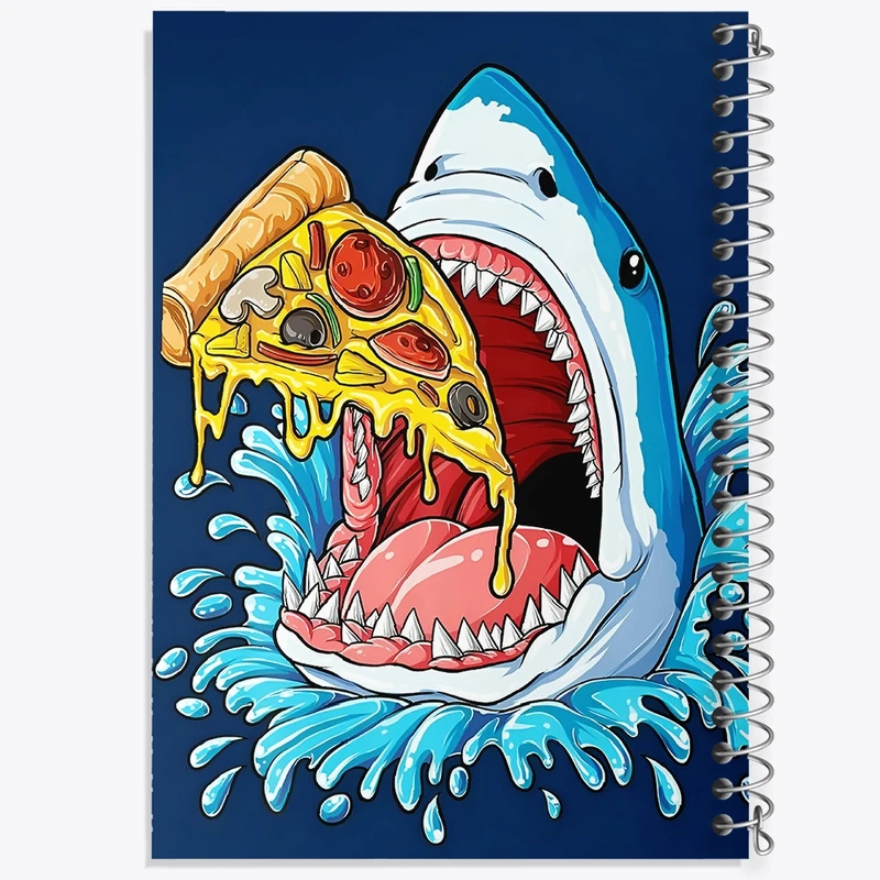 دفتر لیست خرید 50 برگ خندالو طرح پیتزا و کوسه کد F9726