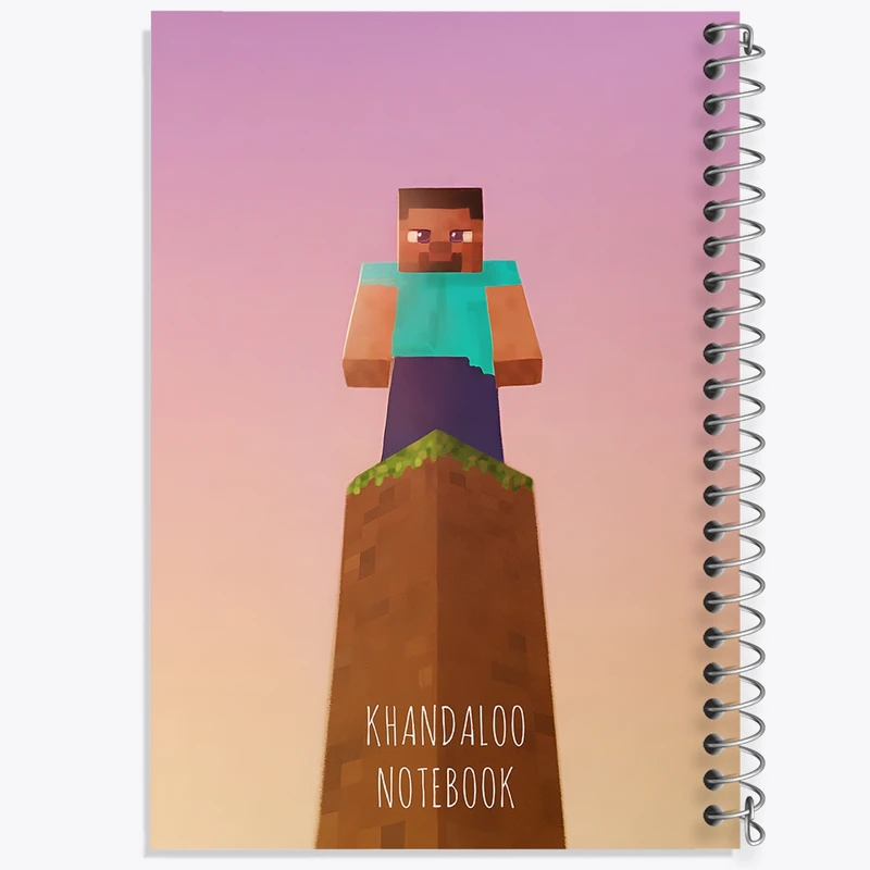 دفتر طراحی 50 برگ خندالو طرح بازی ماینکرافت (Minecraft) کد N8780