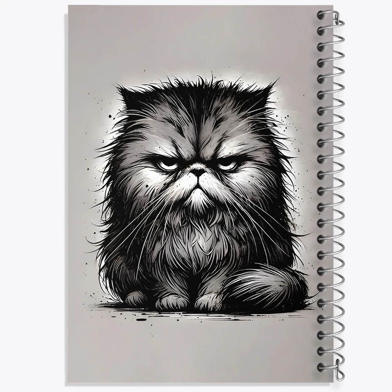 دفتر مشق 50 برگ خندالو طرح گربه عصبانی کد F11836