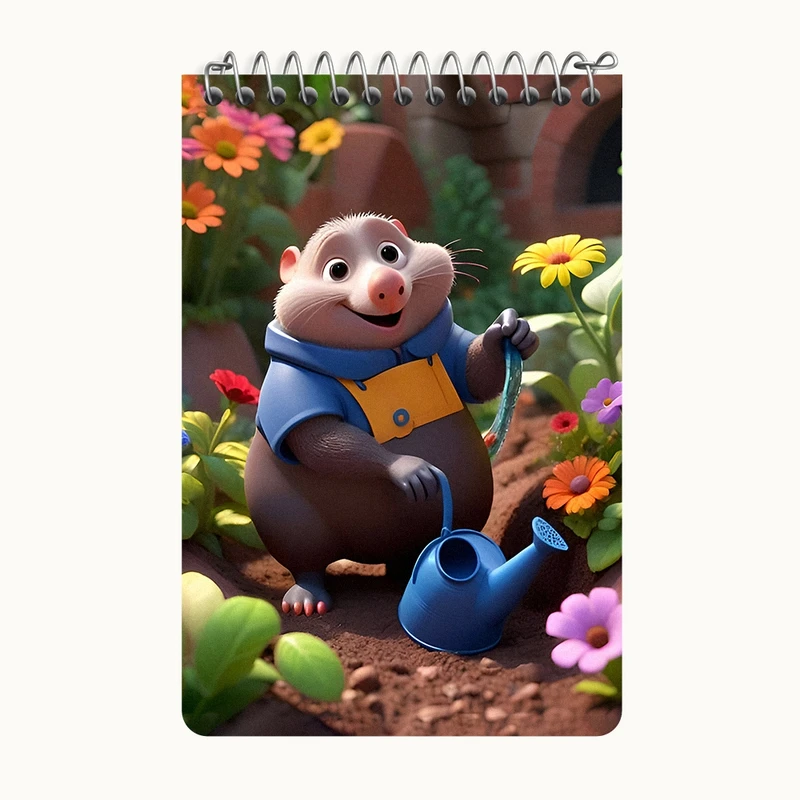 دفتر یادداشت 50 برگ خندالو طرح موش کور کیوت کد F7789